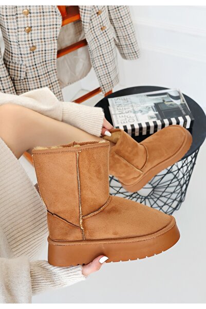 Zerenyus Μακριές μπότες Sophia Premium Tan Suede