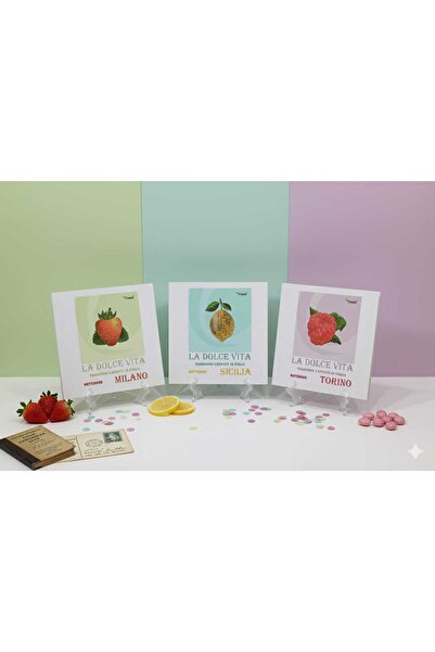 BY CAPPİ 13*13 American Bristol Glittered Square Cover Lined Notebook 3-Piece Set