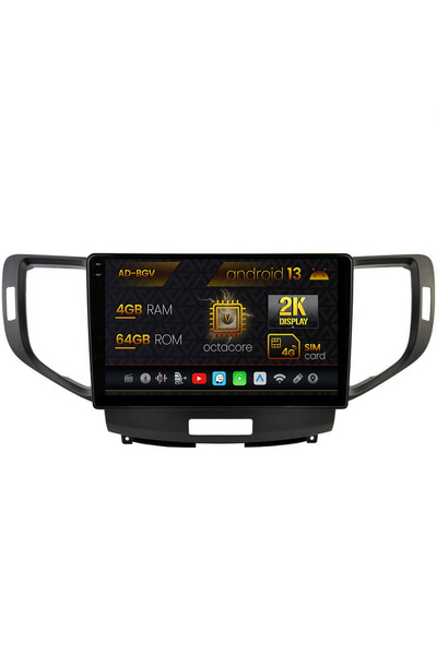 AutoDrop Navigation Honda Accord VIII (2008-2012), Android 13, V-Octa/4GB RAM+64GB ROM, 10.36"