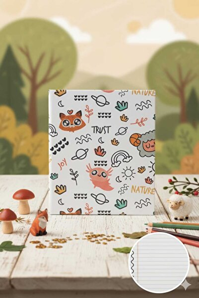 BY CAPPİ 17*19 cm Square Design Hard Cover Notebook