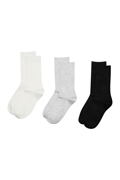 Bloovii Women's Quarter Socks 3-Pack Set Viscose Blend Ribbed | Lee