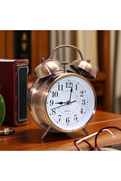 Kuzey Tacı Klasik Metal Masa Üstü Çalar Saat 2 Renk Seçeneği Vip
