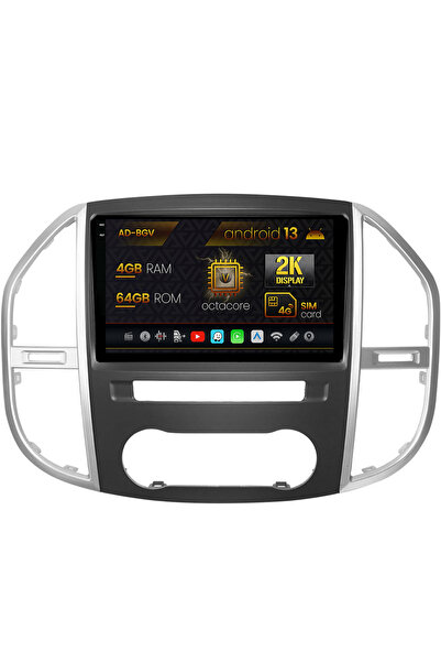 AutoDrop Navigatie Mercedes Benz Vito (2016+),Android 13,V-Octa/4GB RAM+64GB ROM,9.5"