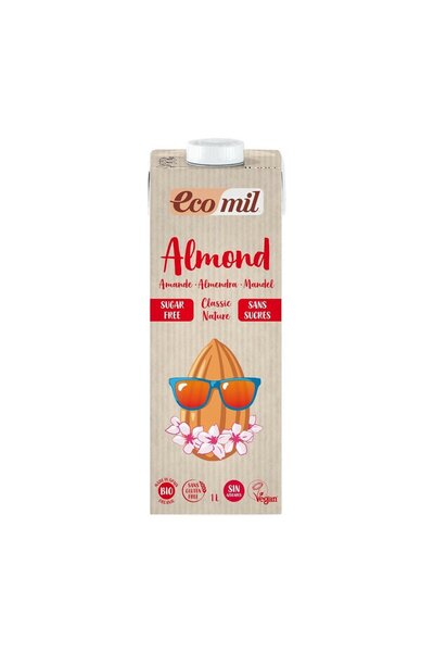 Ecomil Organic Almond Milk Sugar-Free by 1L