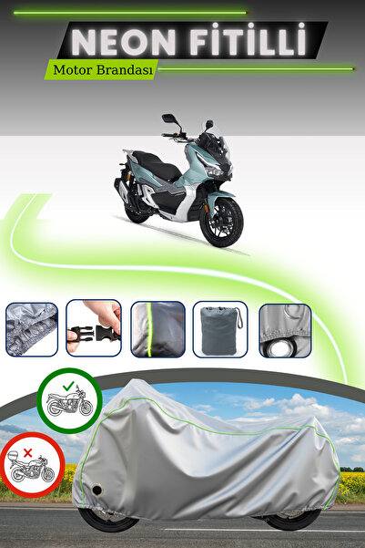 Genel Markalar Gri Kilit Uyumlu Neon Fitilli RKS Freccia 150 Uyumlu Motosikle...