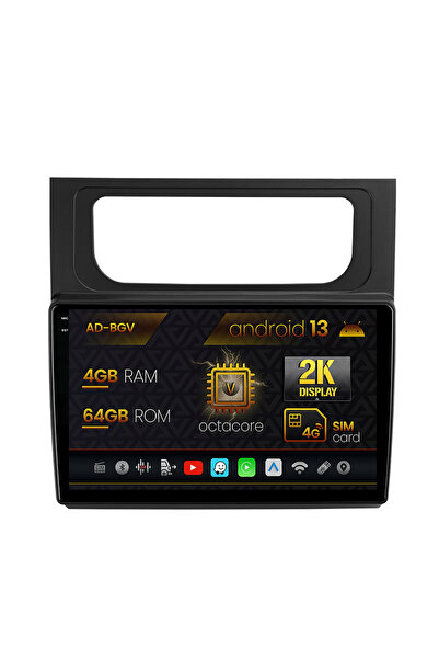 AutoDrop Navigatie Volkswagen Touran (2010-2016),Android 13,V-Octa/4GB RAM+64...
