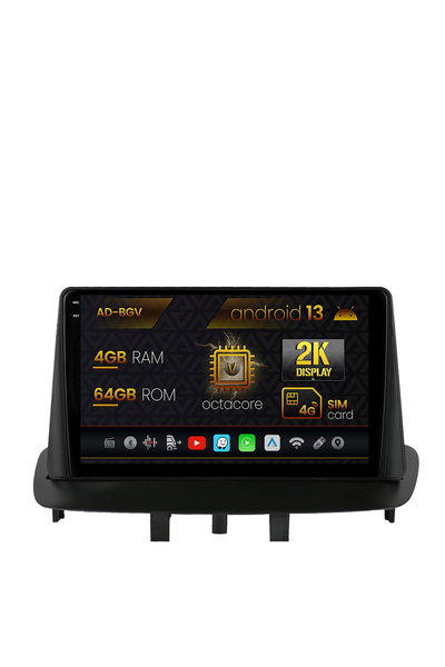 AutoDrop Navigatie Renault Megane 3/Fluence (2009-2016),Android 13,V-Octa/4GB...