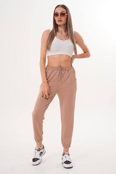 ŞİMAL Women's Elastic Waist Scuba Pants 255071 -