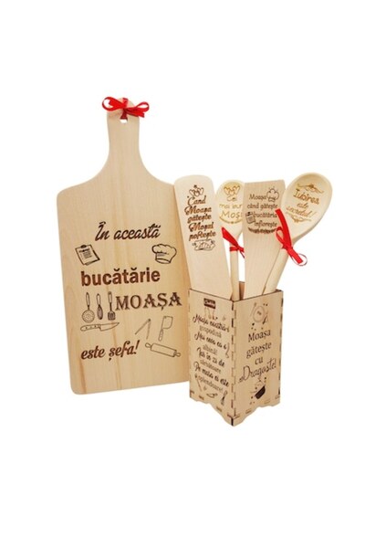 OEM Tocator și linguri personalizate - cadou pentru moși de botez, Set de buc...