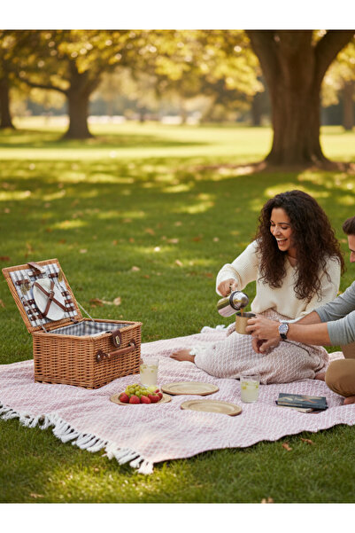 BEYLİNİ Multi-Purpose Cover Sofa Bed Rug Mattress Picnic Mat Floor Covering Washable Fringed 170X200 cm