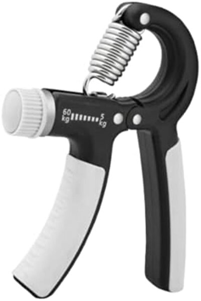 Deli Agnite Adjustable Hand Gripper 5-60kg with TPR Handle & Steel Spring - Grey