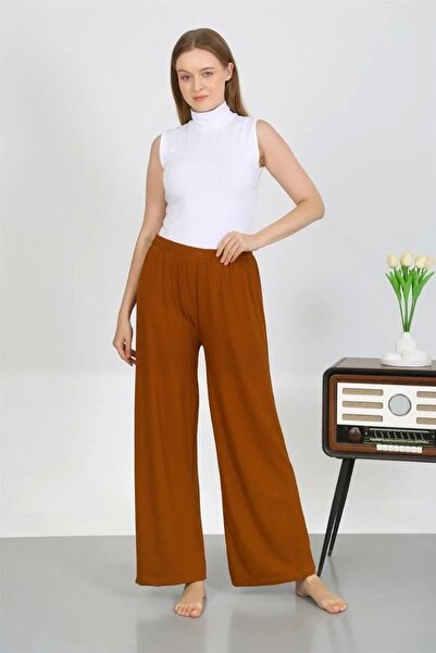 Beruflic Women's Wrapped Fabric Light-Stretch Trousers 210074   Coffee