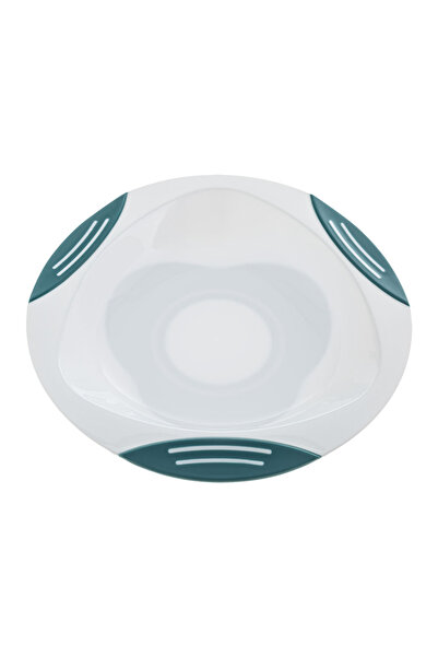 Akuku Farfurie cu ventuza pentru copii Alb/Albastru,material sigur pentru con...