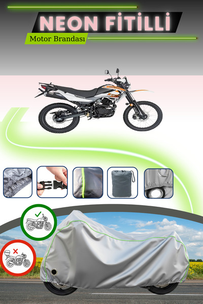 Cemku Fast قماش دراجة نارية رمادي اللون متوافق مع نيون فيتيل مونديال إكس-إيتم للدراجات النارية