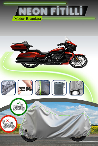 Cemku Fast قماش دراجة نارية رمادي اللون متوافق مع نيون فيتيل هارلي ديفيدسون س...