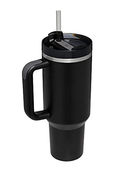 Generic Stanley 40oz Quencher Black – Durable Stainless Steel Water Tumbler with Handle