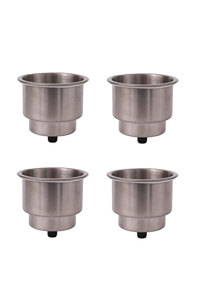 MARİNE TOWN 4 Adet Paslanmaz Gömme Bardaklık. Tekne Ve Karavan Bardak Tutucu