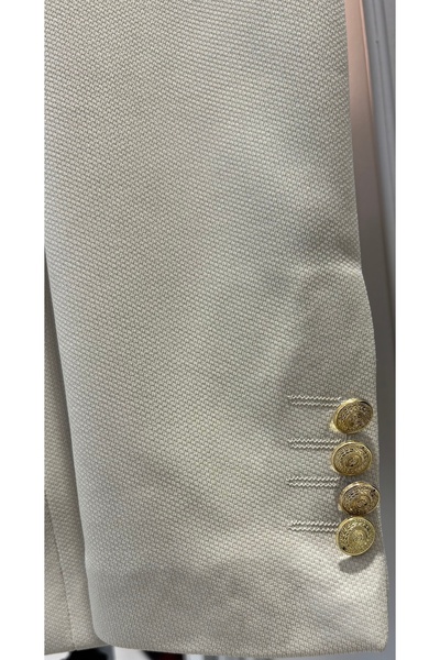SABRİ ZENGİN Erkek Kruvaze Slim Fit Takım Elbise