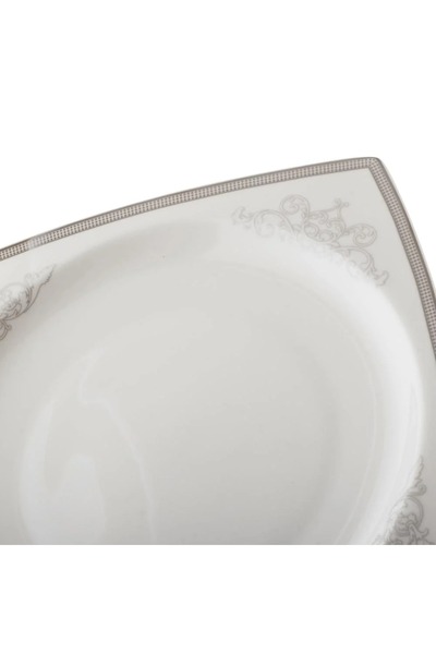 ORIAN 6-piece square porcelain decorated dessert, fruit and breakfast plate set