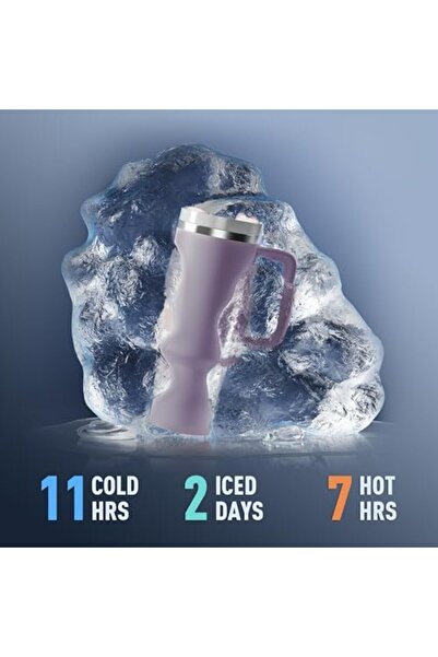 Generic 40 oz tumbler with handle Travel Mug Straw Covers Cup with Lid Insulated Quencher Stainless