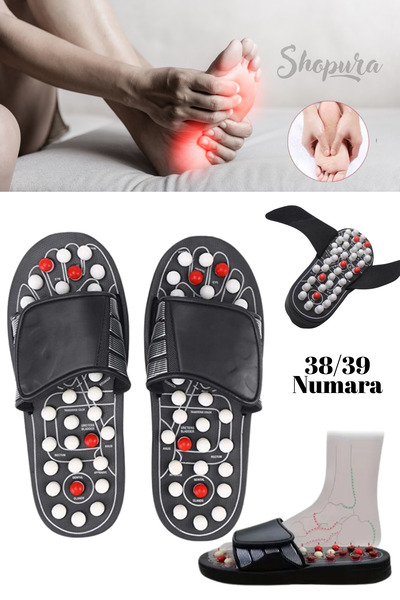 Shopura Ayak Masaj Terliği - Akupunktur Refleksoloji Terapi Sandaleti - Özel ...