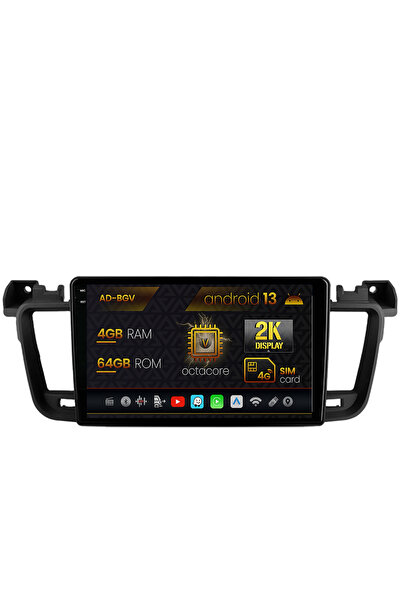 AutoDrop Navigatie Peugeot 508 (2010-2018),Android 13,V-Octa/4GB RAM+64GB ROM...