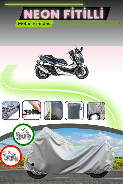 Cemku Fast قماش دراجة نارية متوافق مع هوندا فورزا 250 متوافق مع قفل رمادي اللون