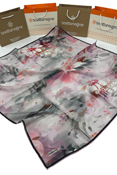 Tesettürnağme Eșarfă din bumbac moale TN2003 Model Batik Lila-Stone-06