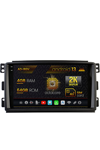 AutoDrop Navigatie Smart For Two (2007-2010),Android 13,V-Octa/4GB RAM+64GB R...