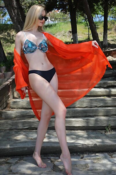 Beruflic فستان شاطئ كيمونو باريو نسائي باللون البرتقالي