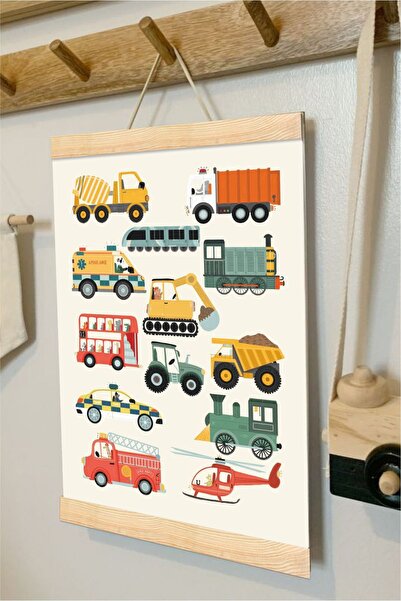 Piksel Grafik Αφίσα καμβά με κρεμαστά αυτοκίνητα επιχειρηματικής δραστηριότητ...