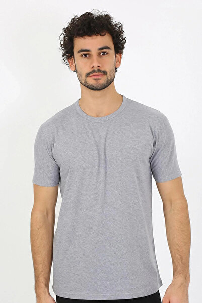Beruflic Men's Crew Neck Gray Combed Cotton Undershirt
