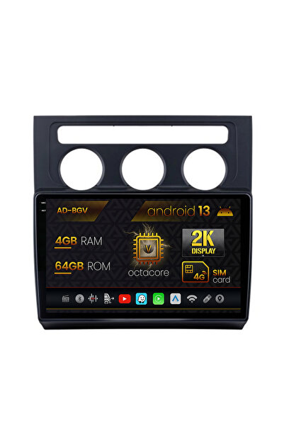 AutoDrop Navigatie Volkswagen Touran (2003-2010),Android 13,V-Octa/4GB RAM+64...