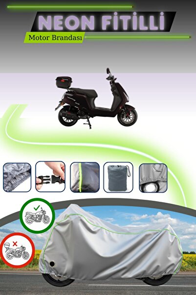 Cemku Fast غطاء دراجة نارية رمادي اللون متوافق مع نيون فيتيل فالكون تكنو 50 إ...