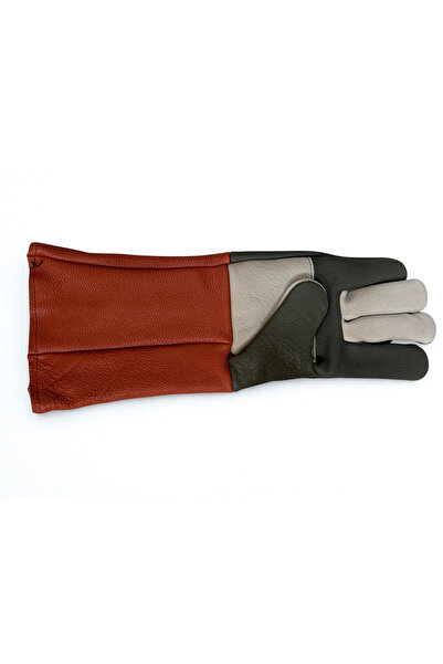 ADYMEDİKALVET Leather Fireproof Cat Handling and Catching Gloves - Protective Gloves Against Biting and Scratching Pair