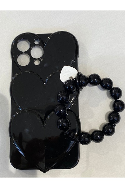 Mee.co İphone 14 Pro Max Uyumlu Kalp Figürlü Metalik Kaplamalı Telefon Kılıfı...