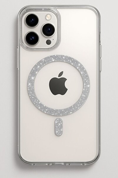 Tiger iphone 16 PRO uyumlu Simli Magsafe'li Kaliteli Premium Kadın Telefon Kılıf