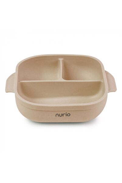 Nurio Farfurie din silicon pentru copii - bej -