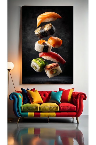 özkacar SUSHI ROLLS V4 Home Wall Salon Salon de înfrumusețare Birou Magazin D...