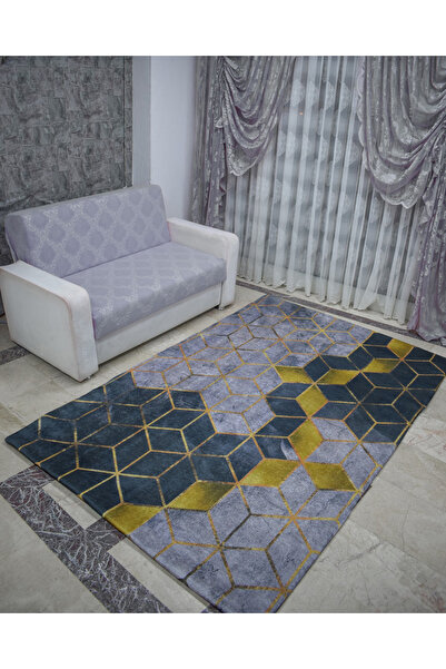 Zümrüt Ev Tekstil Lastikli Süngerli Kaymaz Halı Örtüsü 4m2 Ölçüde 2mm Süngerl...