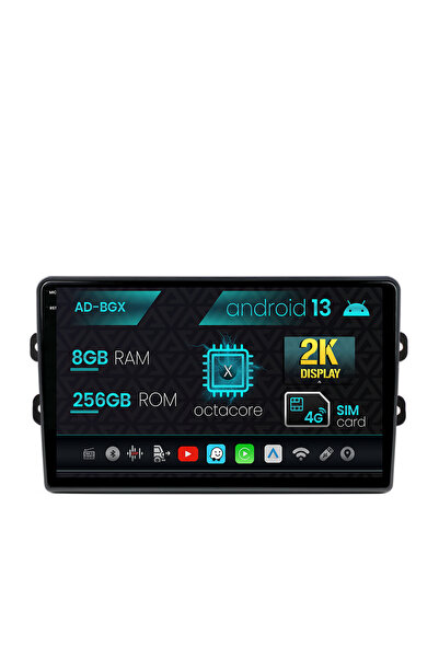 AutoDrop Navigatie Dacia/Renault, Android 13, X-Octa/8GB RAM + 256GB ROM, 9.5"