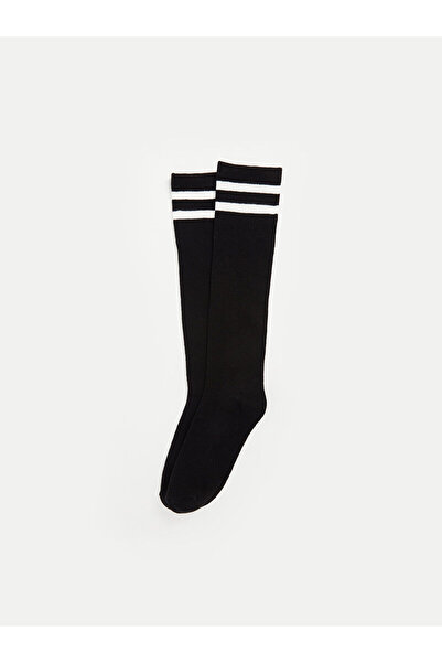 LC Waikiki Alita City Lcw Dream Black Striped Women's Knee High Socks with a ...