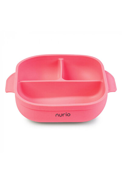 Nurio Farfurie din silicon pentru copii - roz -