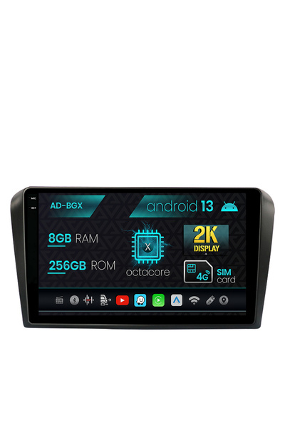AutoDrop Навигация Mazda 3 (2003-2009), Android 13, X-Octa/8GB RAM + 256GB RO...