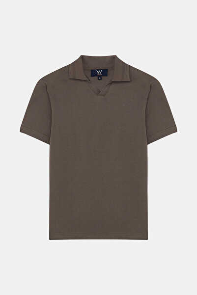 W Collection KAHVE POLO YAKA T-SHİRT