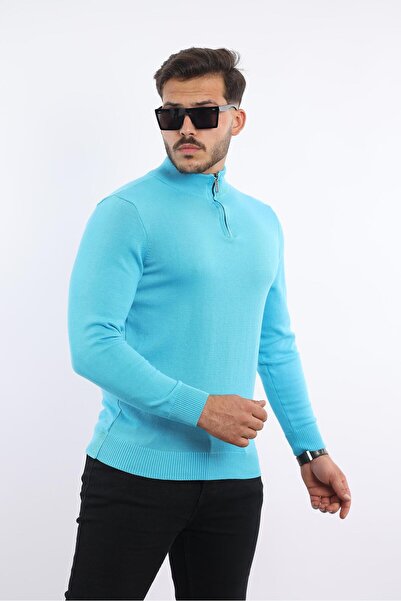 rugatchi Men's Collar Plain Knitwear — 100% Cotton, Stylish & Comfortable Sweater