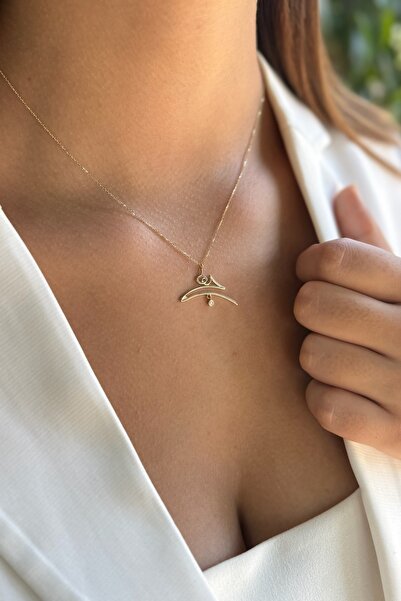 Utku Kuyumculuk 14 AYAR ÖZEL TASARIM MEVLANA HİÇ KOLYESİ