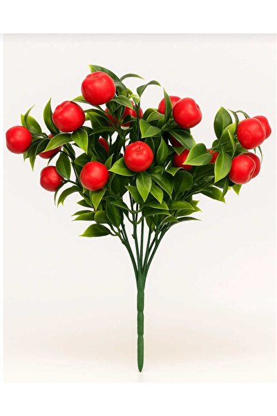 yapay çiçek evi 1Pcs Artificial Small Apple Tree Home Decor Pot Plant Kitchen Ornament