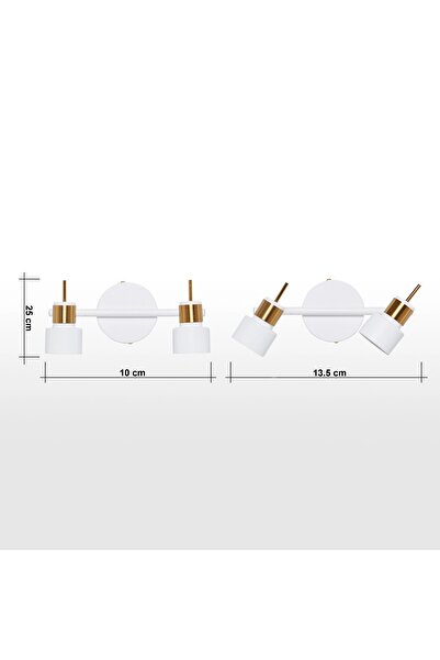 Generic مصباح حائط معدني آشلي ثنائي الإضاءة