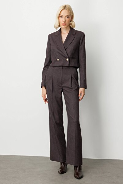 Ekol Ασημί υφασμάτινο μπουφάν μπορντό